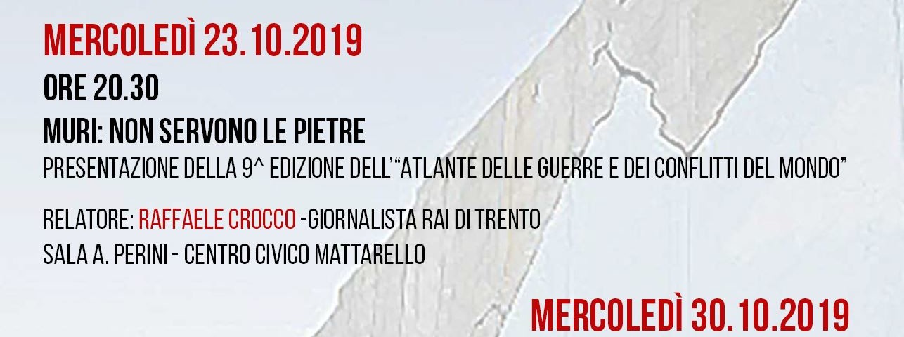 Invito a eventi Guerra – Pace, Muri – Ponti e Diritti Umani